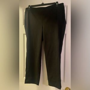 Black cropped dress pants